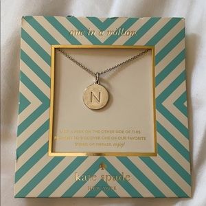 New, never worn Kate Spade Initial Pendant Silver